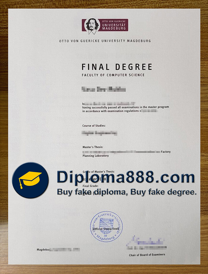 Otto von Guericke University Magdeburg diploma