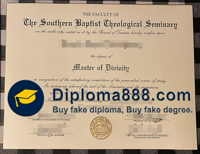 Southern Baptist Theological Seminary diploma