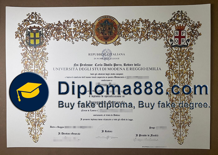 Università degli Studi di Modena e Reggio Emilia diploma