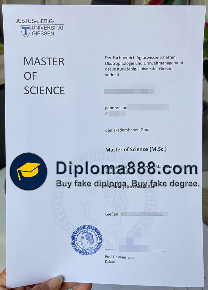 University of Giessen diploma