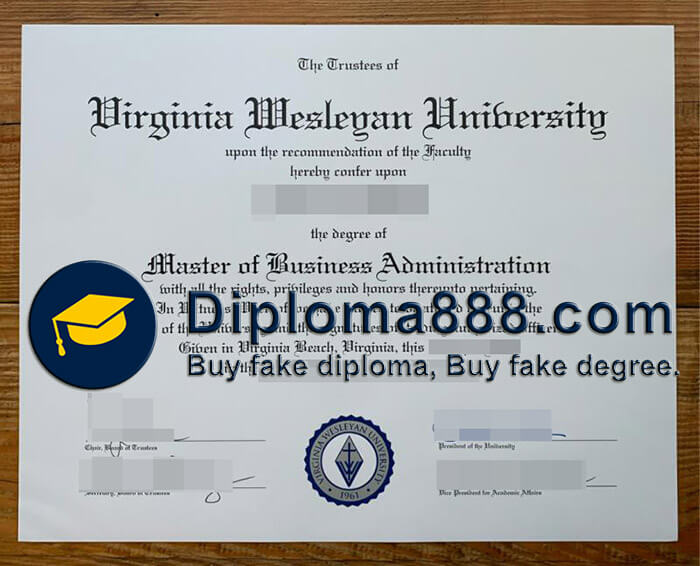 Virginia Wesleyan University diploma