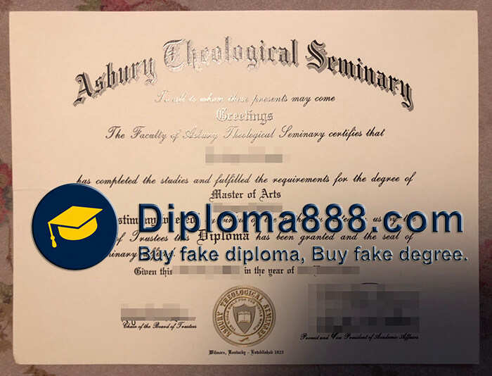 Asbury Theological Seminary diploma