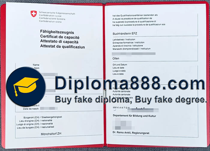 Swiss Eidgenössisches Fähigkeitszeugnis degree