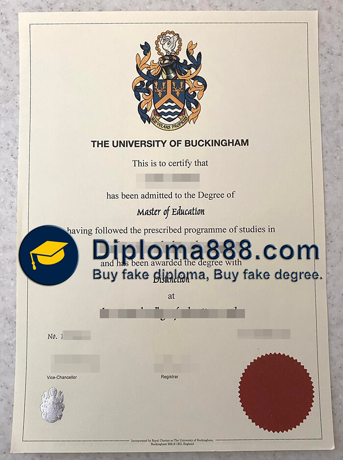 University of Buckingham diploma