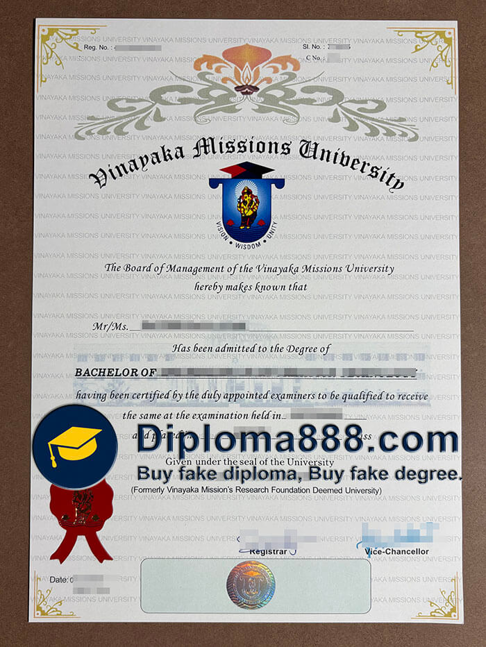 Vinayaka Missions University diploma