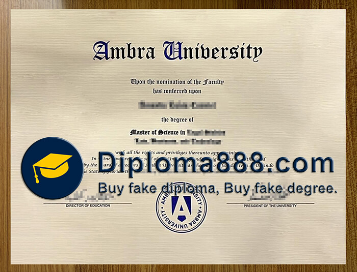 Ambra University diploma