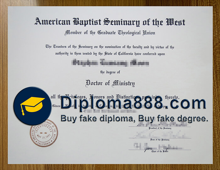 American Baptist Seminary of the West diploma