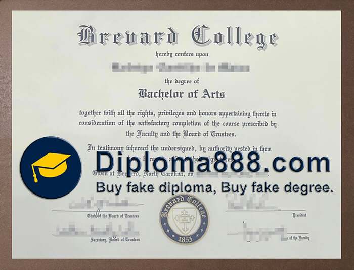 Brevard College diploma
