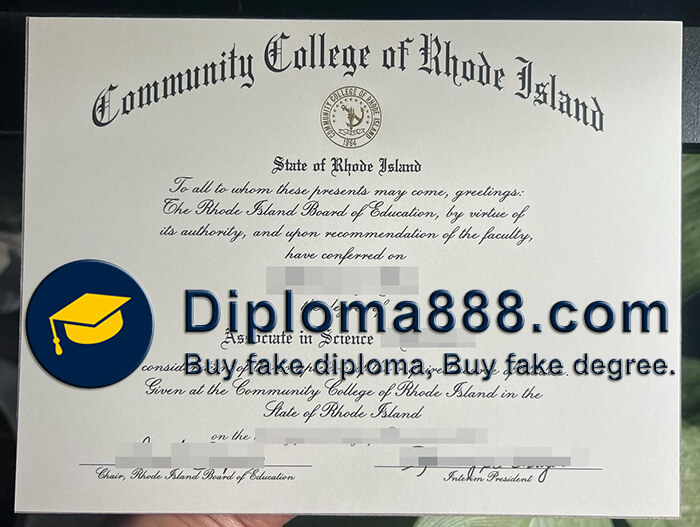 Community College of Rhode Island diploma