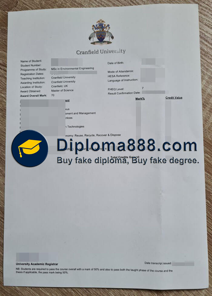 Cranfield University degree