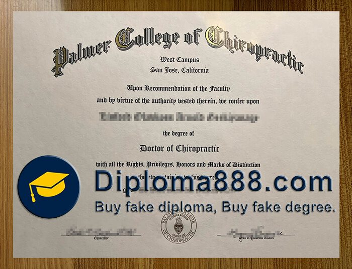 Palmer College of Chiropractic diploma