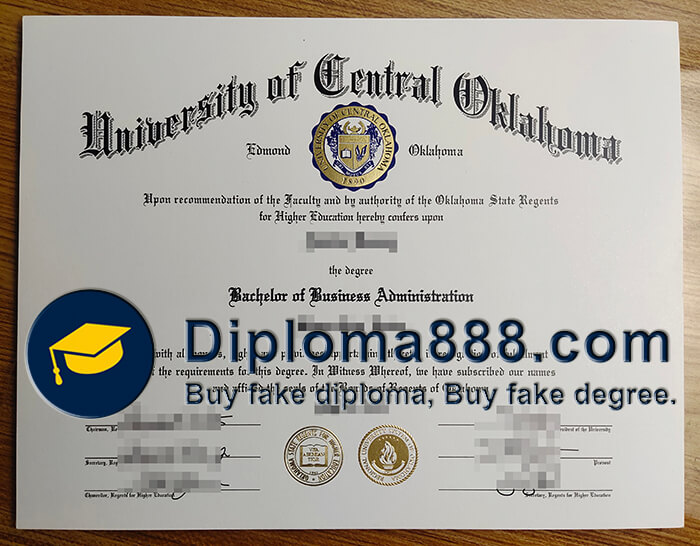 University of Central Oklahoma diploma