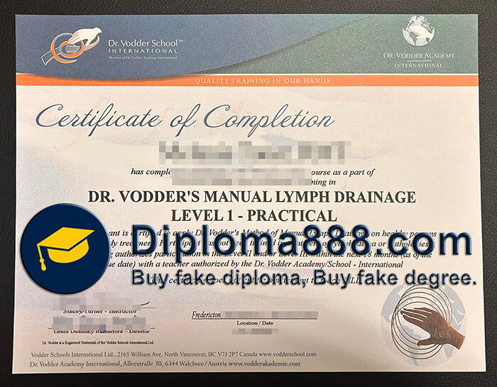Vodder School International certificate