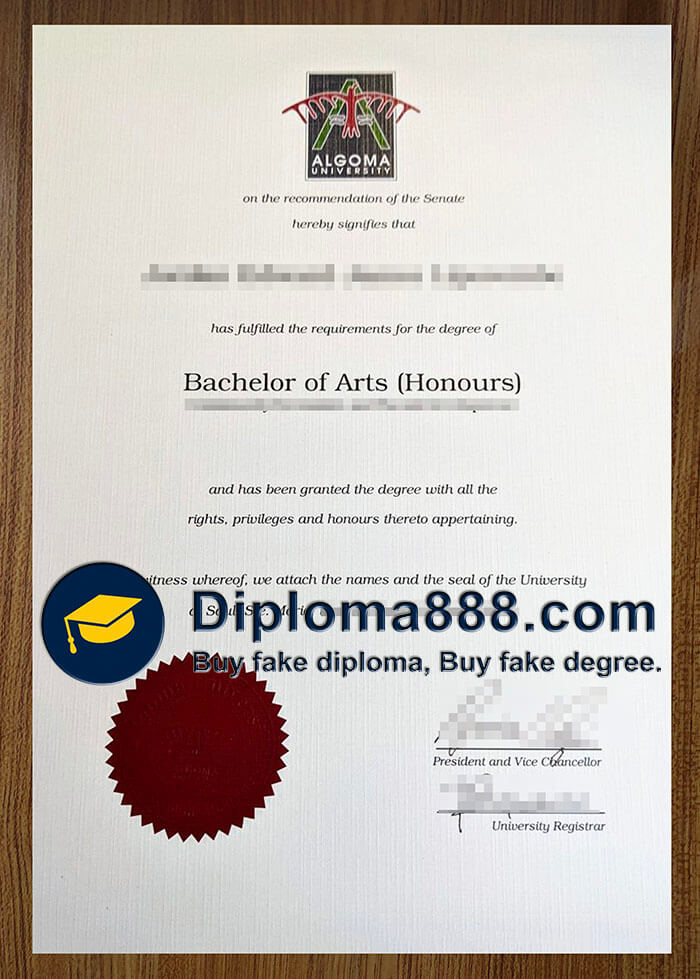 Algoma University diploma