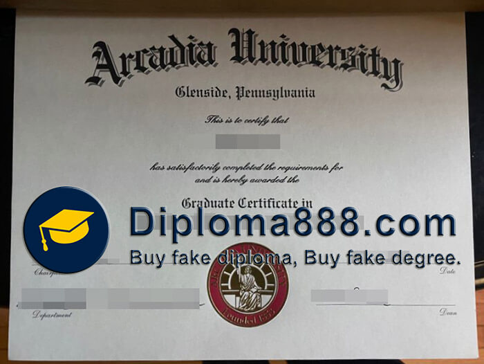 Arcadia University diploma