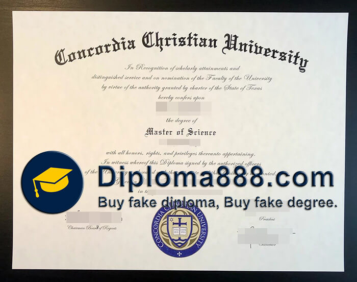 Concordia Christian University diploma
