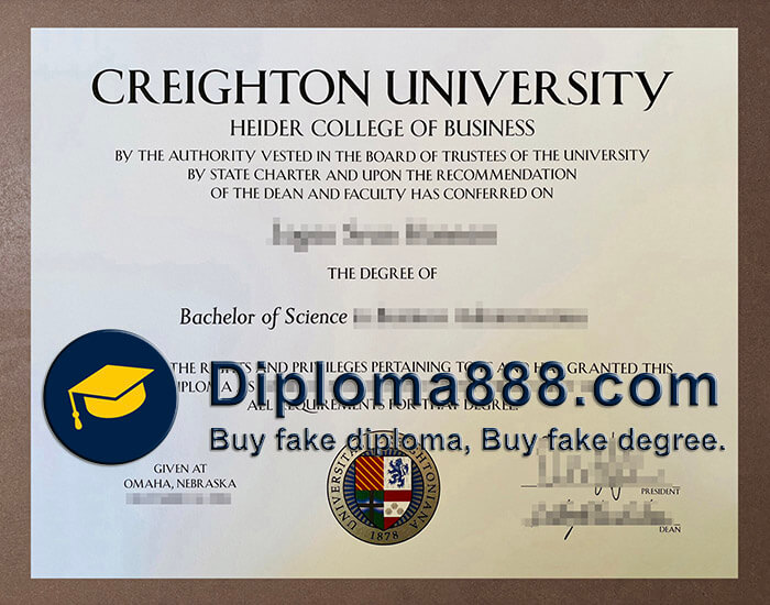 Creighton University diploma