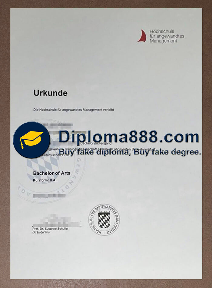 Hochschule für angewandtes Management Zeugnis