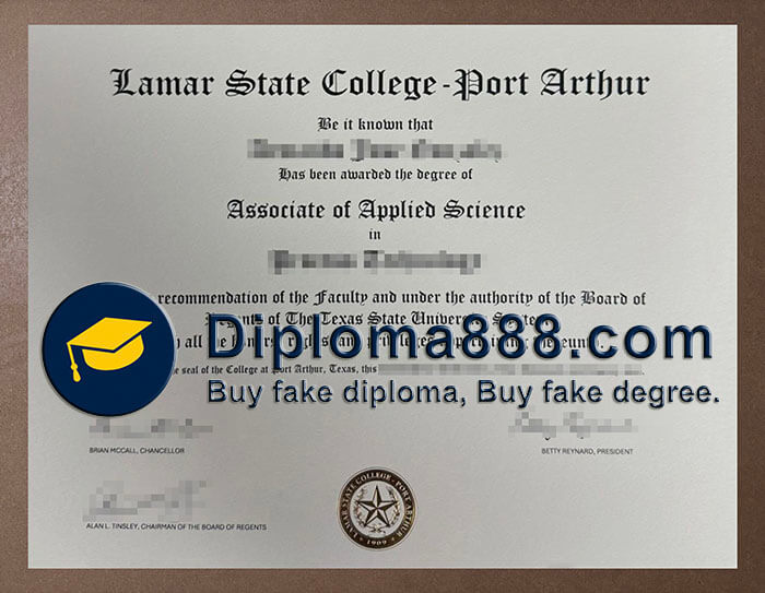 Lamar State College Port Arthur diploma