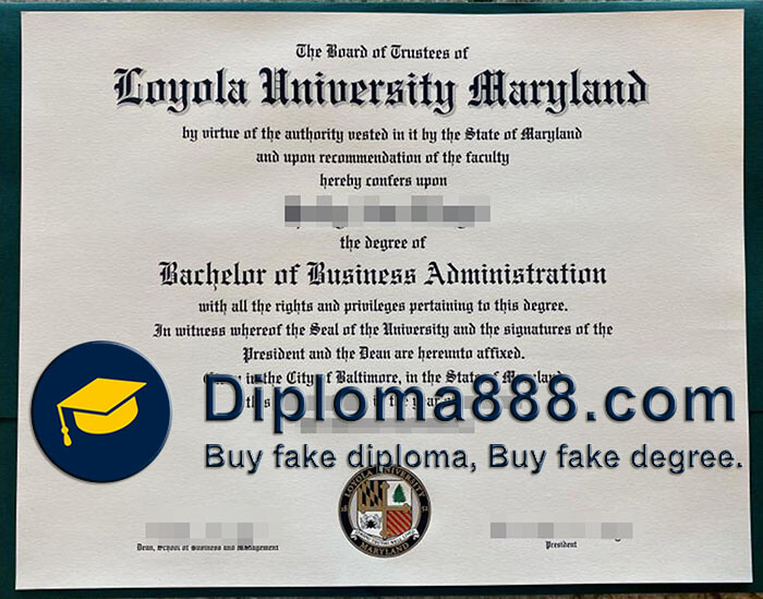 Loyola University Maryland diploma