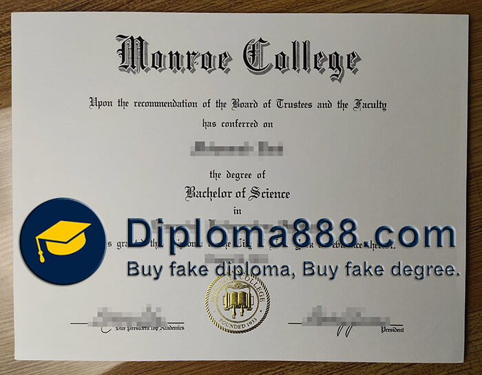 Monroe College diploma