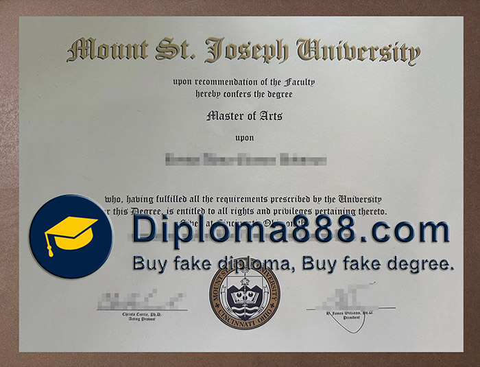 Mount St Joseph University diploma