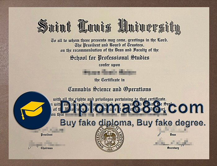 Saint Louis University diploma