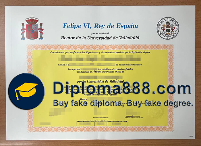 Universidad de Valladolid diploma