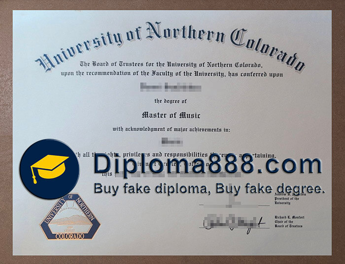 University Northern Colorado diploma