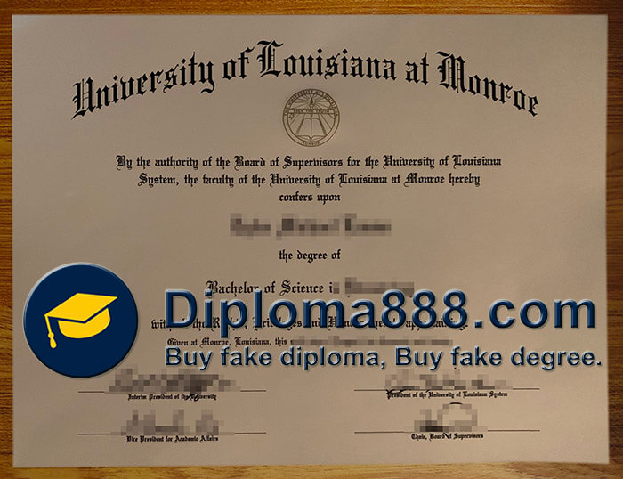 University of Louisiana at Monroe diploma