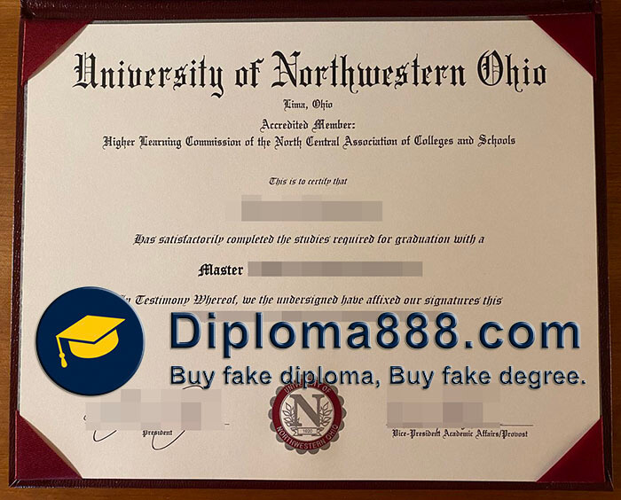 University of Northwestern Ohio diploma