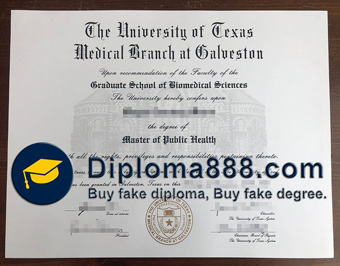 University of Texas Medical Branch diploma