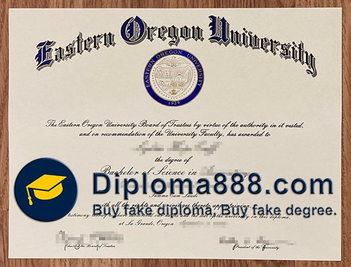 Eastern Oregon University diploma