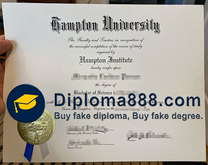 Hampton University diploma