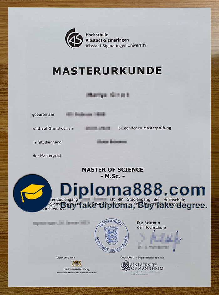 Hochschule Albstadt Sigmaringen Zeugnis