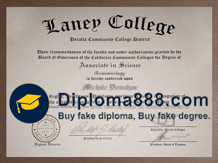Laney College diploma