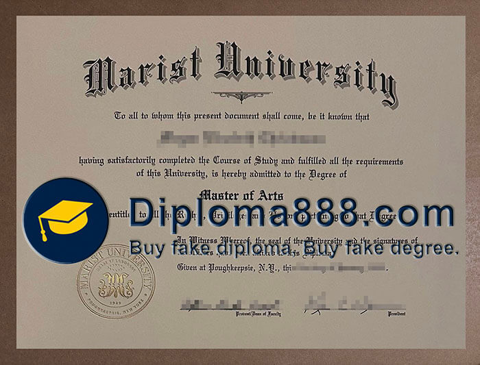 Marist University diploma