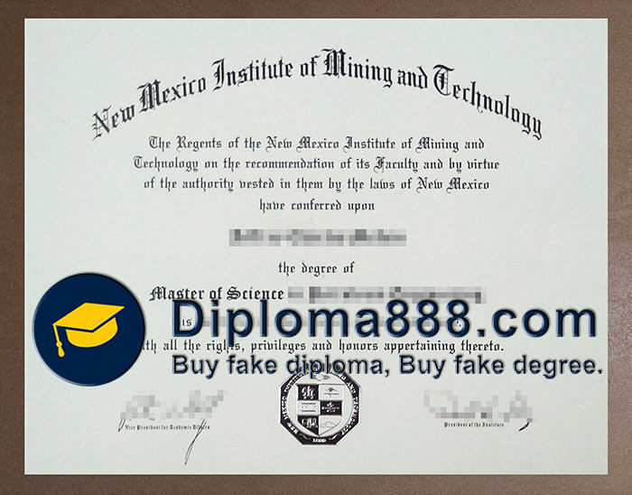 New Mexico Institute of Mining and Technology diploma