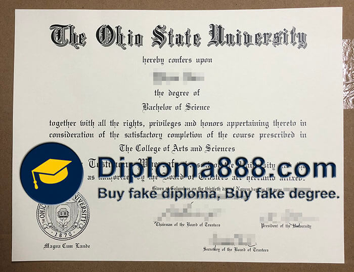 Ohio State University diploma
