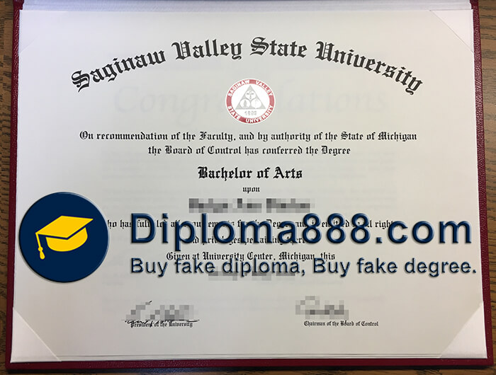 Saginaw Valley State University diploma