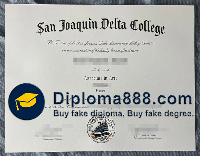 San Joaquin Delta College diploma