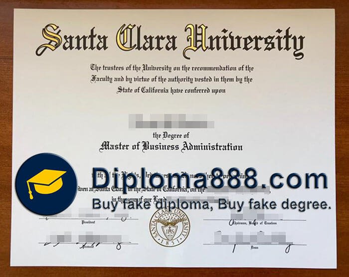 Santa Clara University diploma
