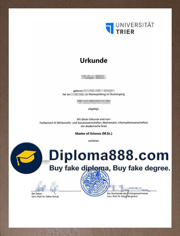 Universität Trier Zeugnis