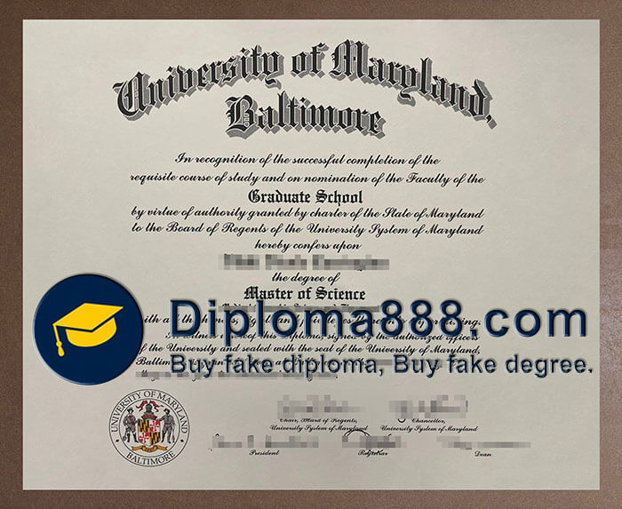 University of Maryland Baltimore diploma