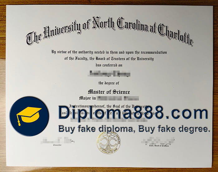 University of North Carolina at Charlotte diploma