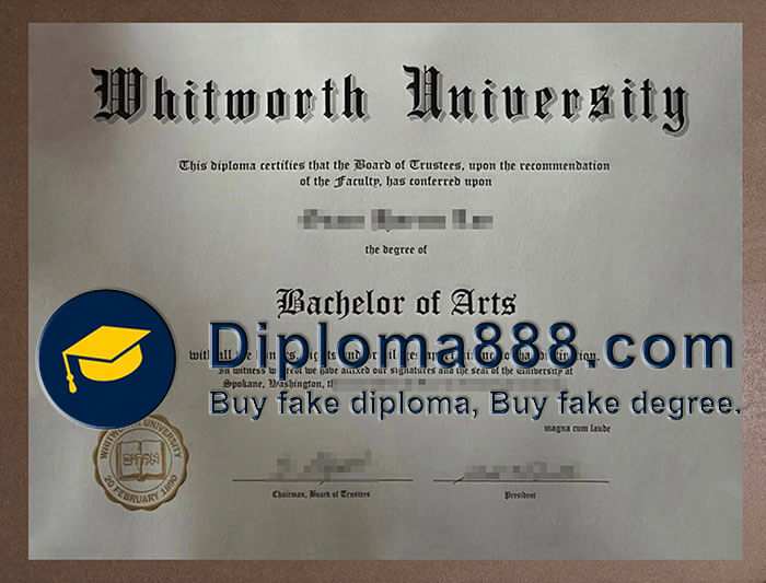 Whitworth University diploma
