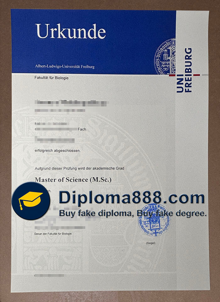 University of Freiburg diploma