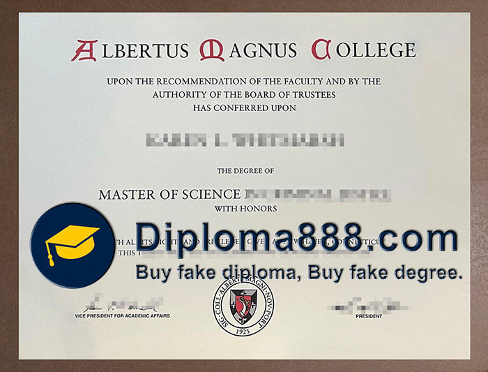 Albertus Magnus College diploma