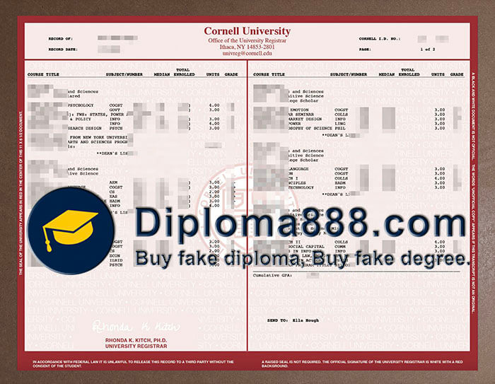 Cornell University diploma