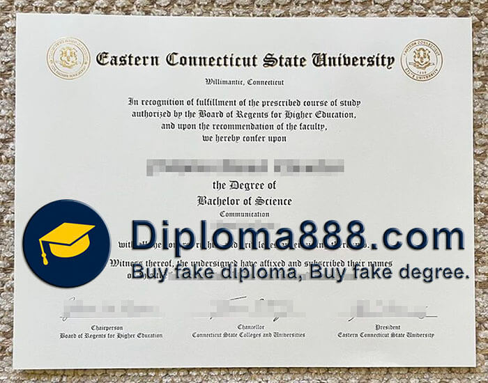 Eastern Connecticut State University diploma